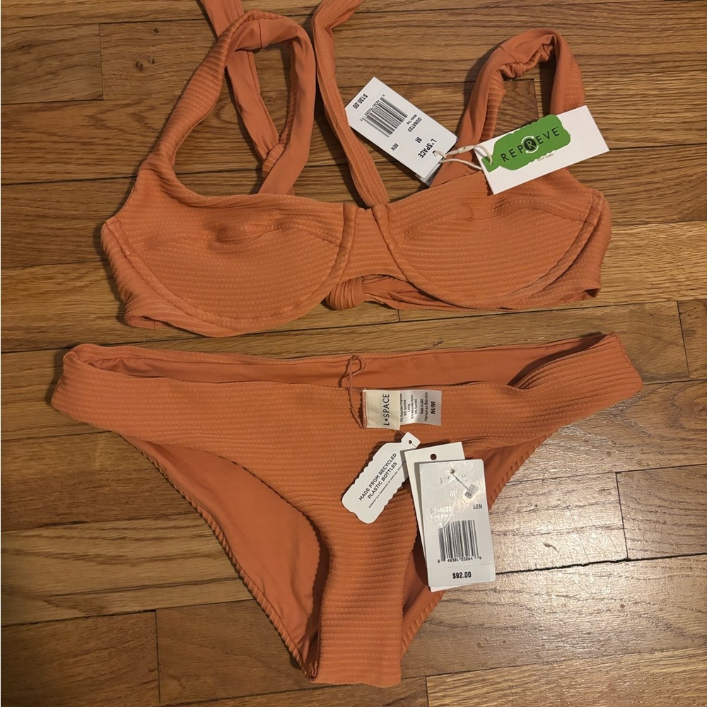 L*Space Ribbed bikini set- medium! NWT